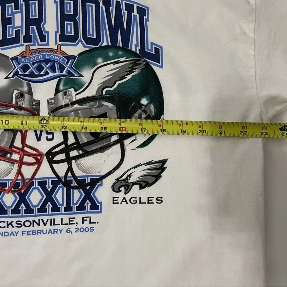 NFL Super Bowl XXXIX 2005 Patriots vs Eagles Men’s XL Graphic Tee - Picture 3 of 5